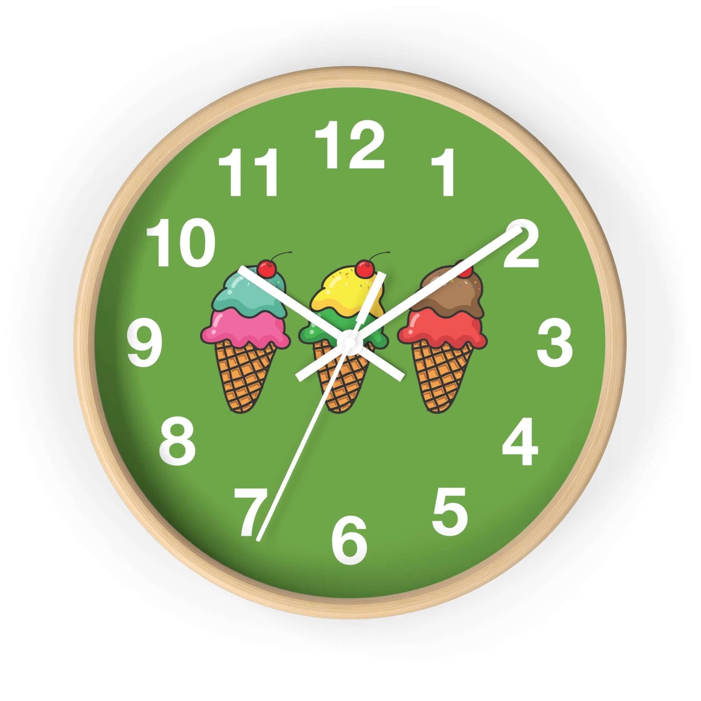 Colorful Heart Design Wall Clock - Ice cream