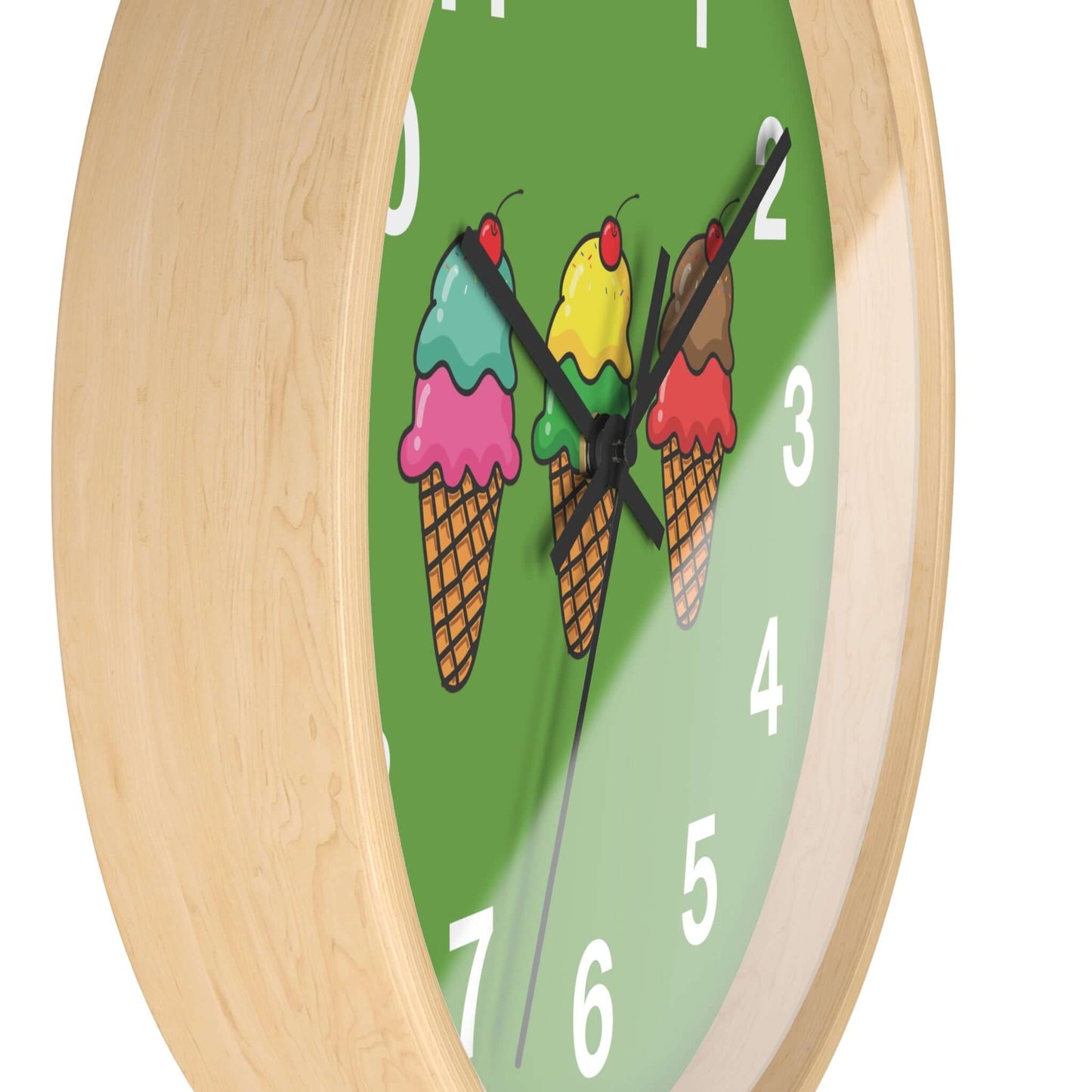 Colorful Heart Design Wall Clock - Ice cream