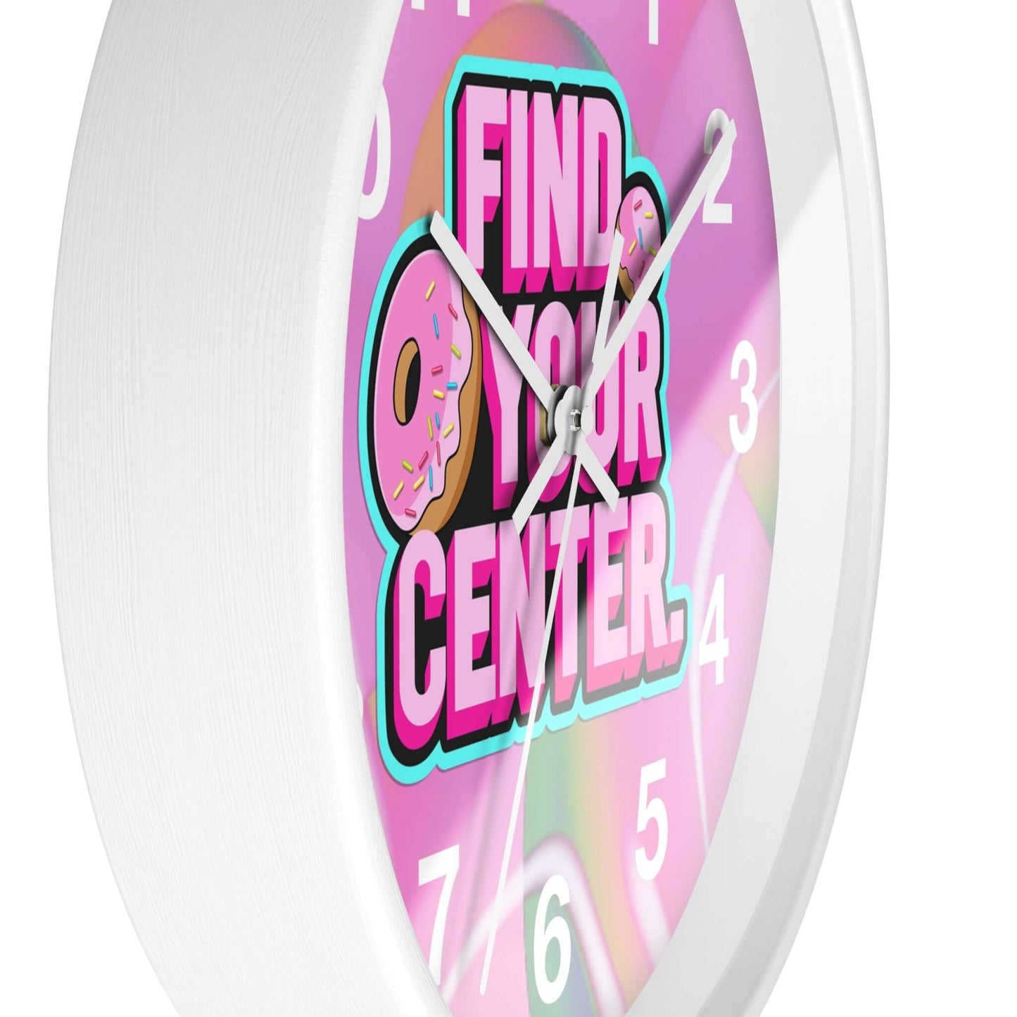 Modern Wall clock with numbers Find Your Center