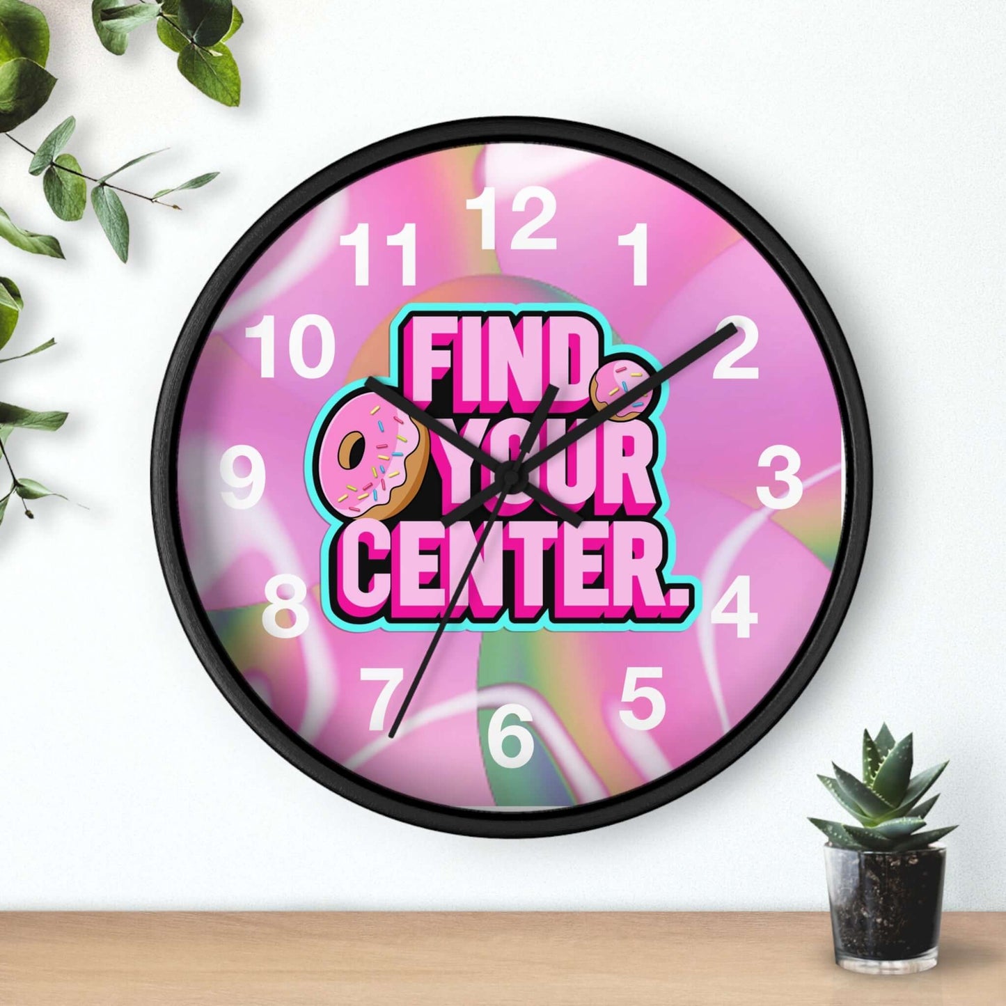 Wall clock with numbers