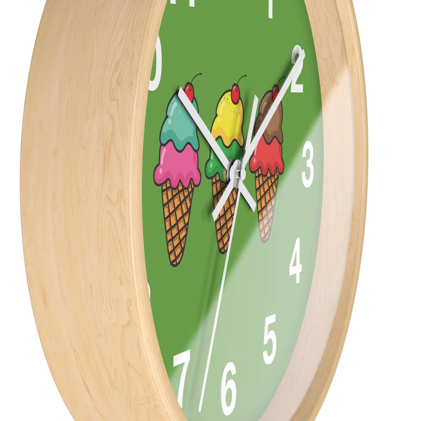 Colorful Heart Design Wall Clock - Ice cream