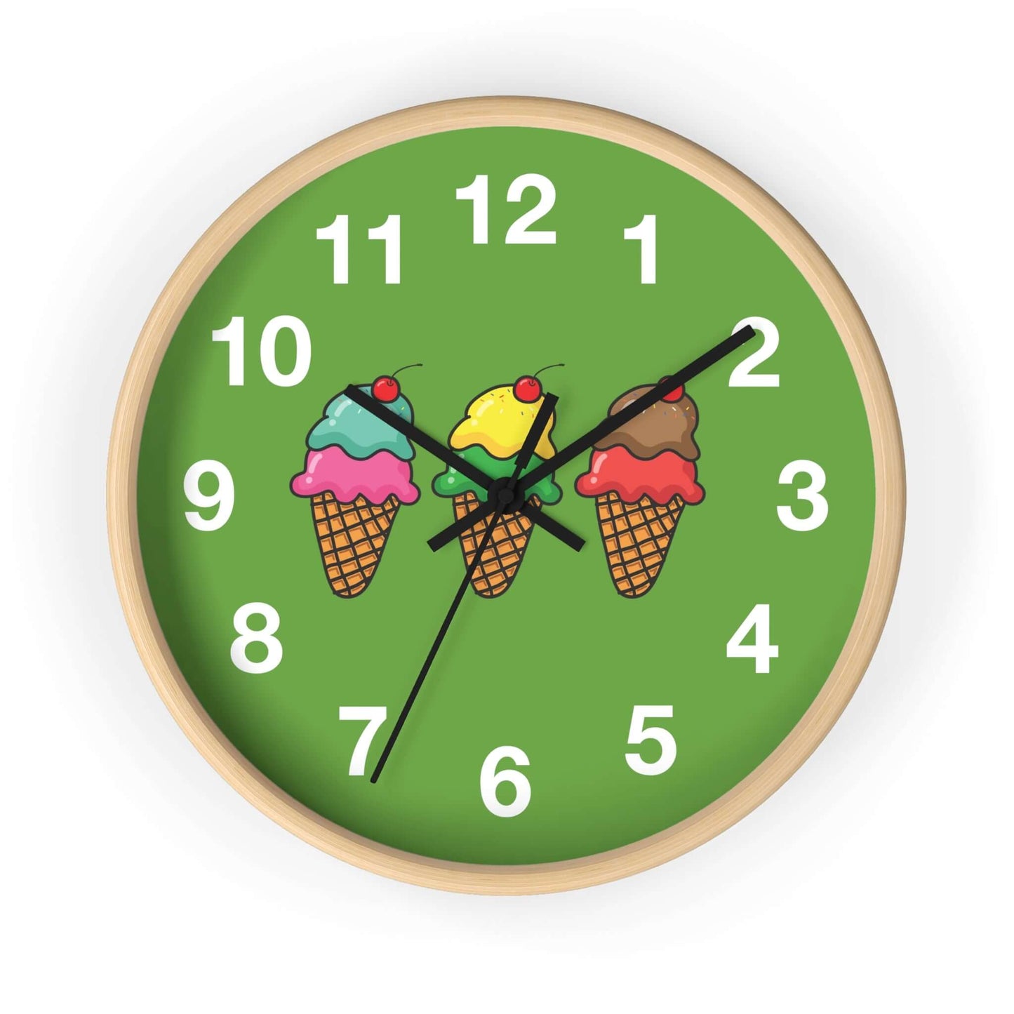 Colorful Heart Design Wall Clock - Ice cream