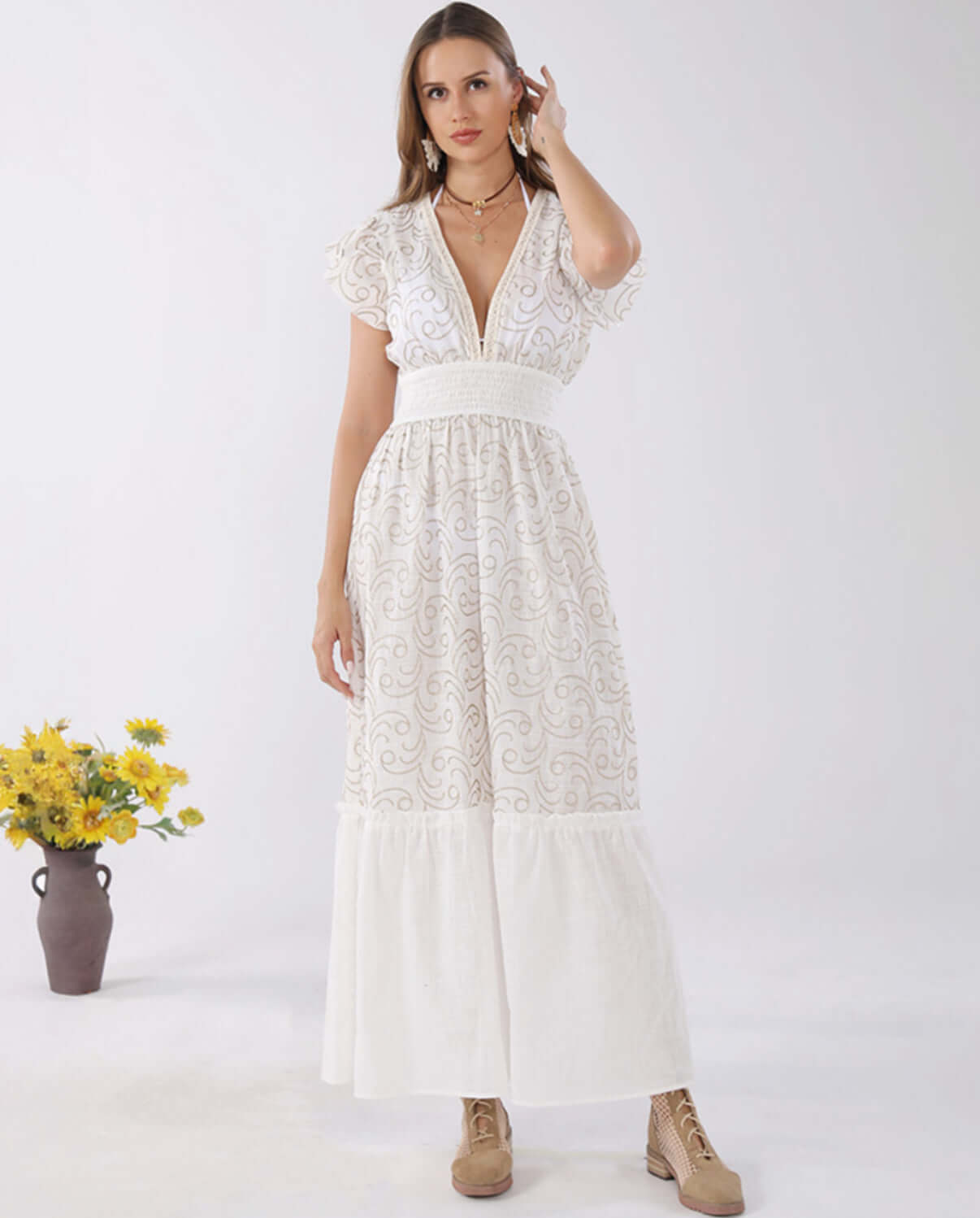 boho floral maxi dress