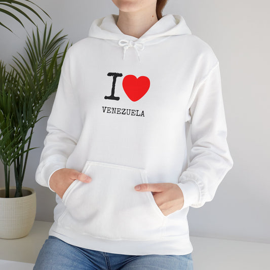 Unisex Heavy Blend™ Hooded Sweatshirt, I love Venezuela