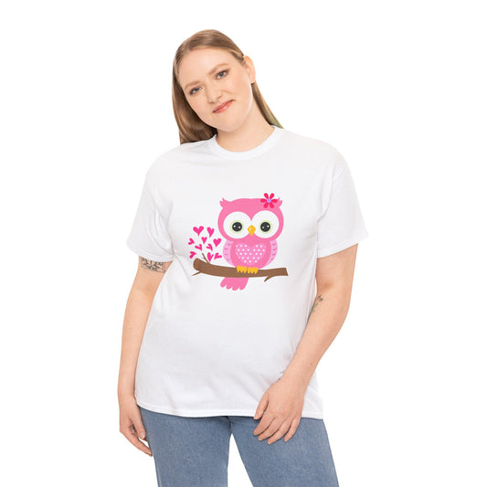 Unisex Heavy Cotton Tee, Owl tee