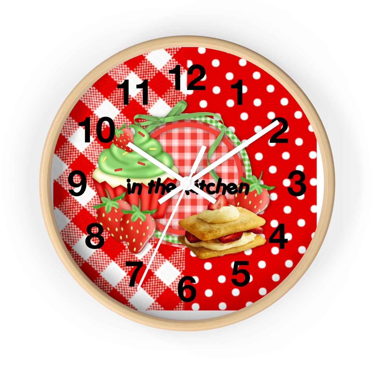 Kitchen wall clock, food