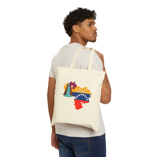 Cotton Canvas Tote Bag, mapa de Venezuela