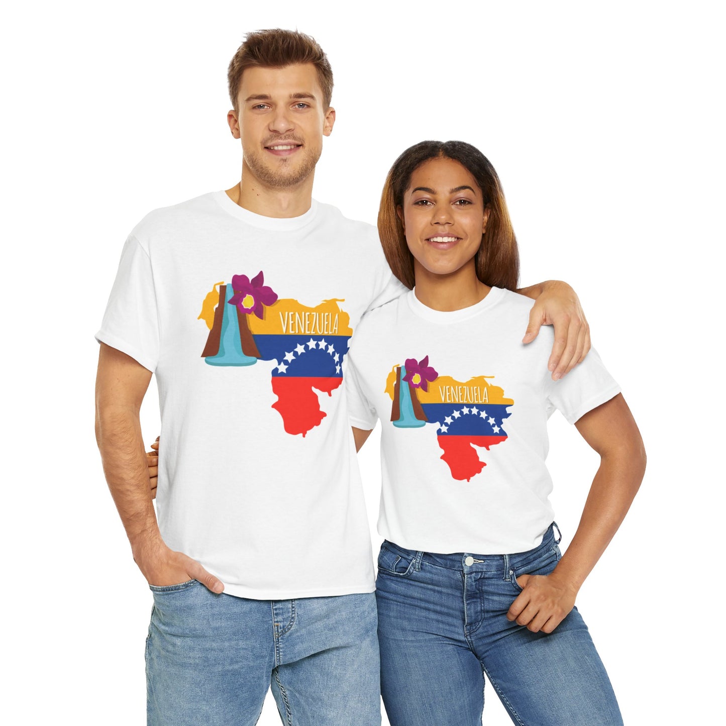 Unisex Heavy Cotton Tee, mapa de Venezuela