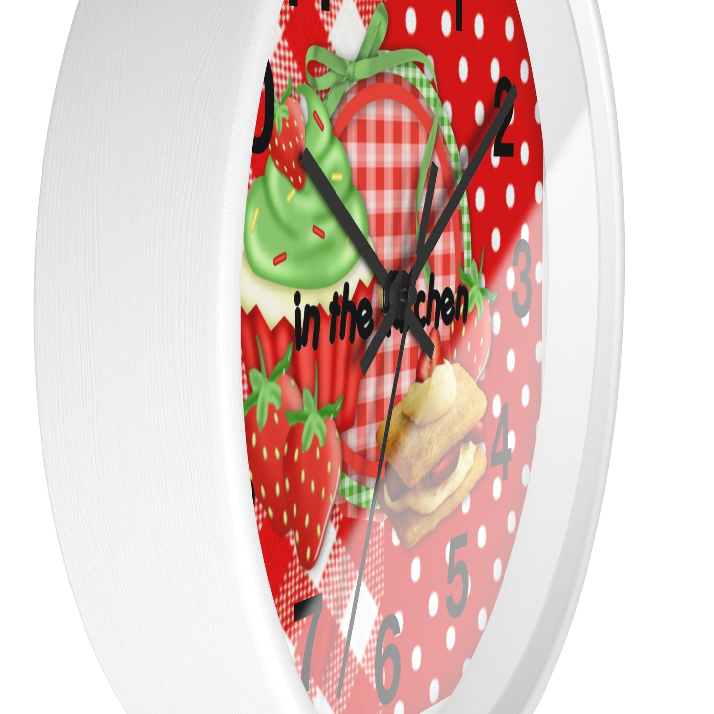 Kitchen wall clock, food