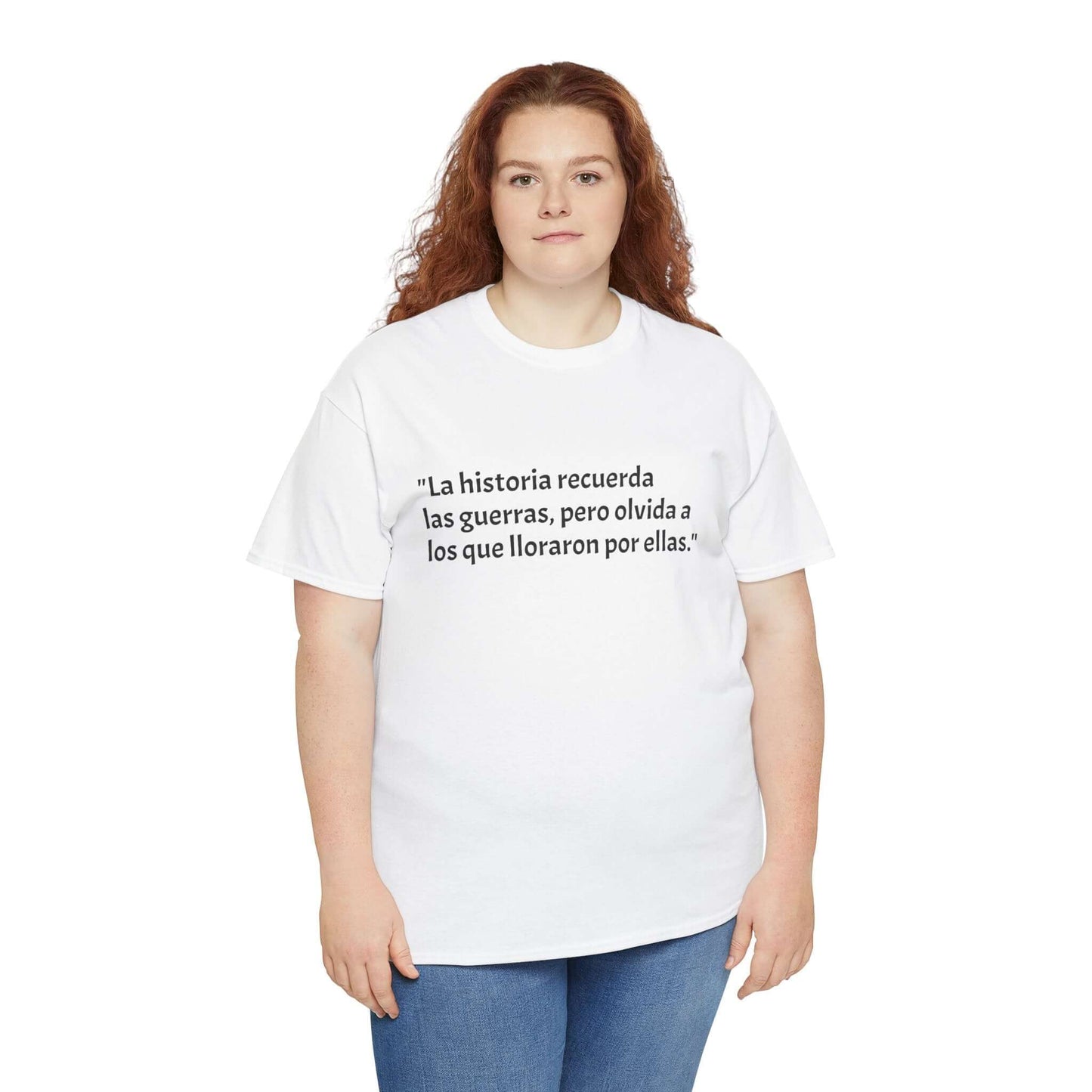 "La historia recuerda las guerras" Unisex Cotton T-Shirt, Casual Wear, Gift for History Buffs, Inspirational Statement Shirt, Everyday Comfort