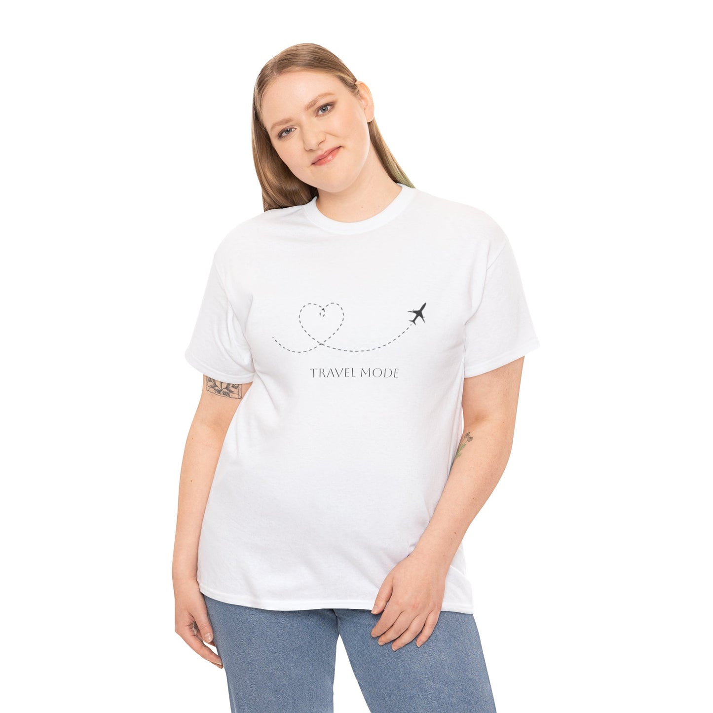 Unisex Heavy Cotton Tee, Travel mode