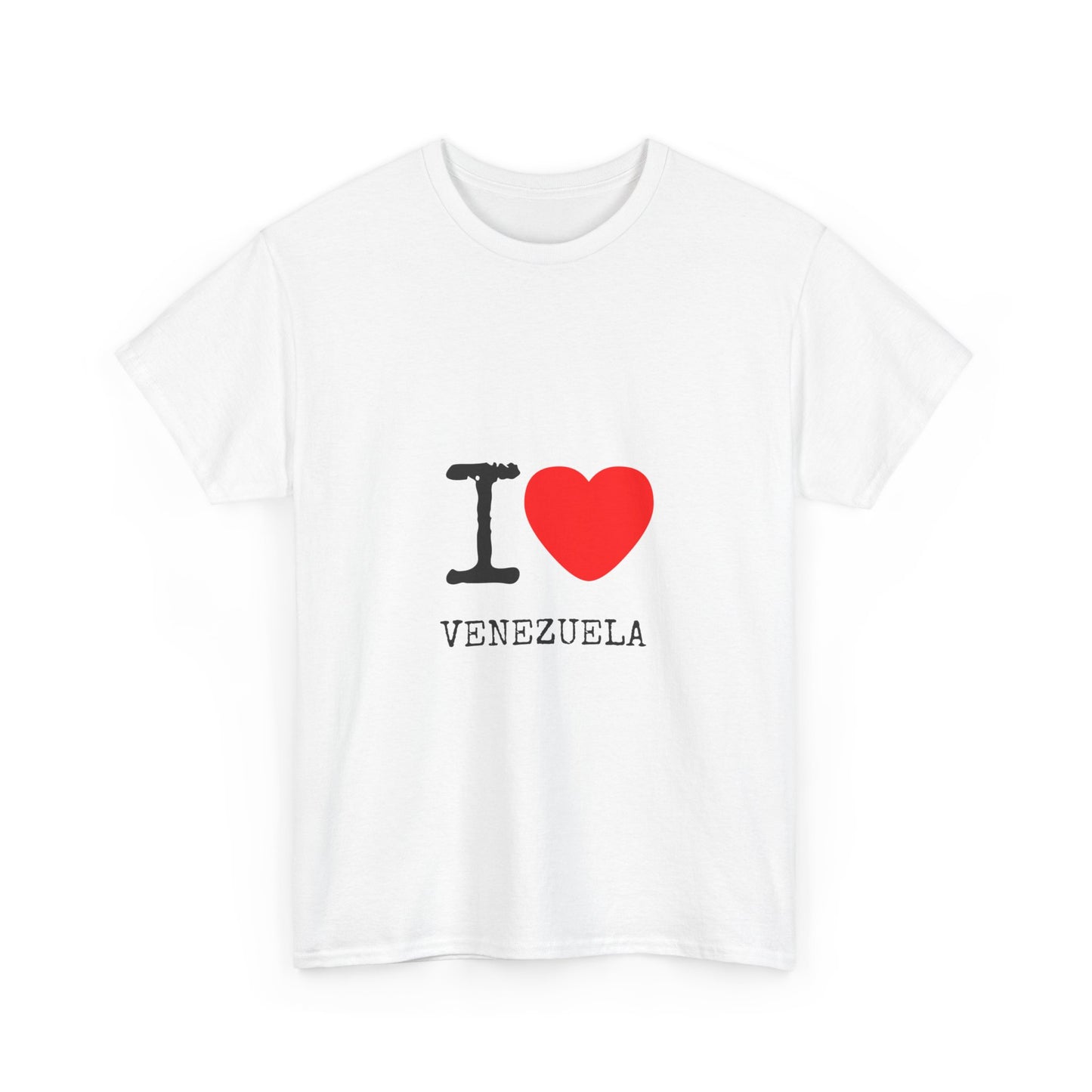 Unisex Heavy Cotton Tee, I Love Venezuela