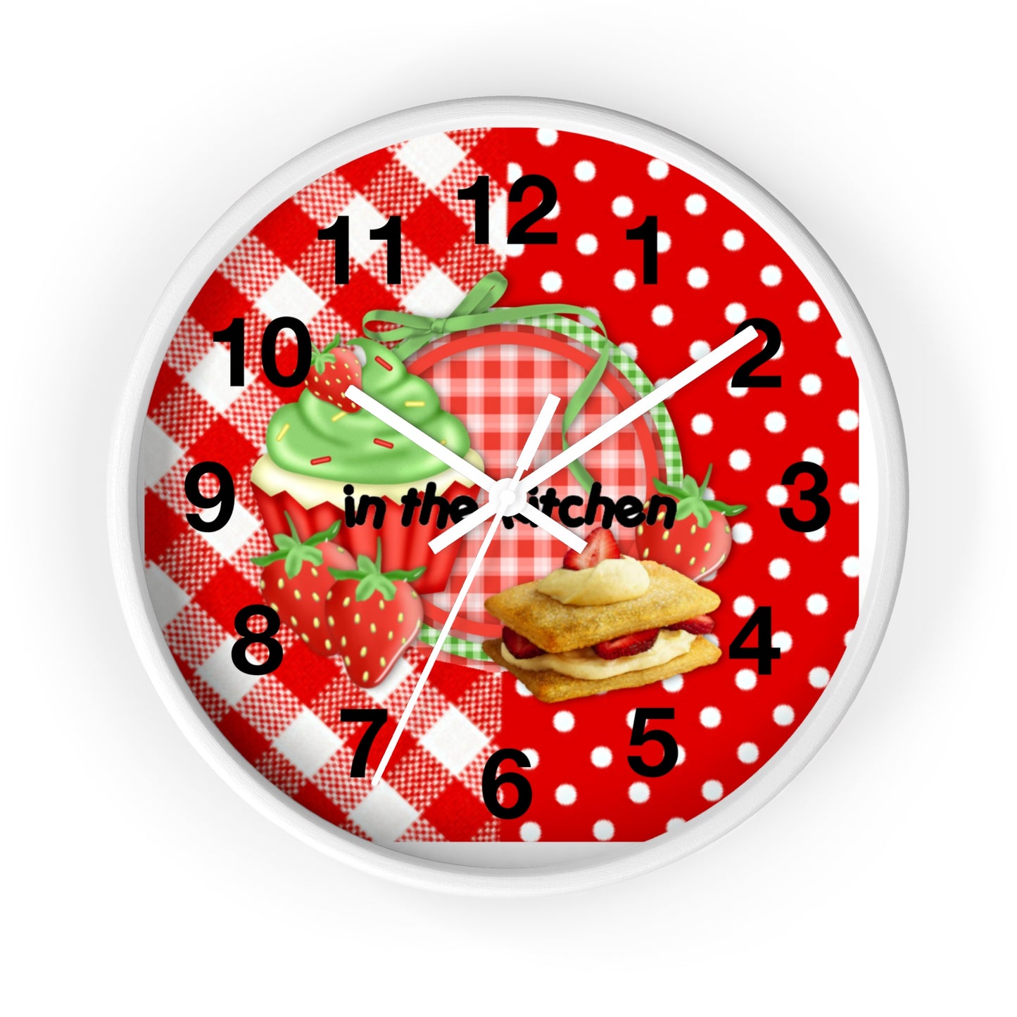 Kitchen wall clock, food