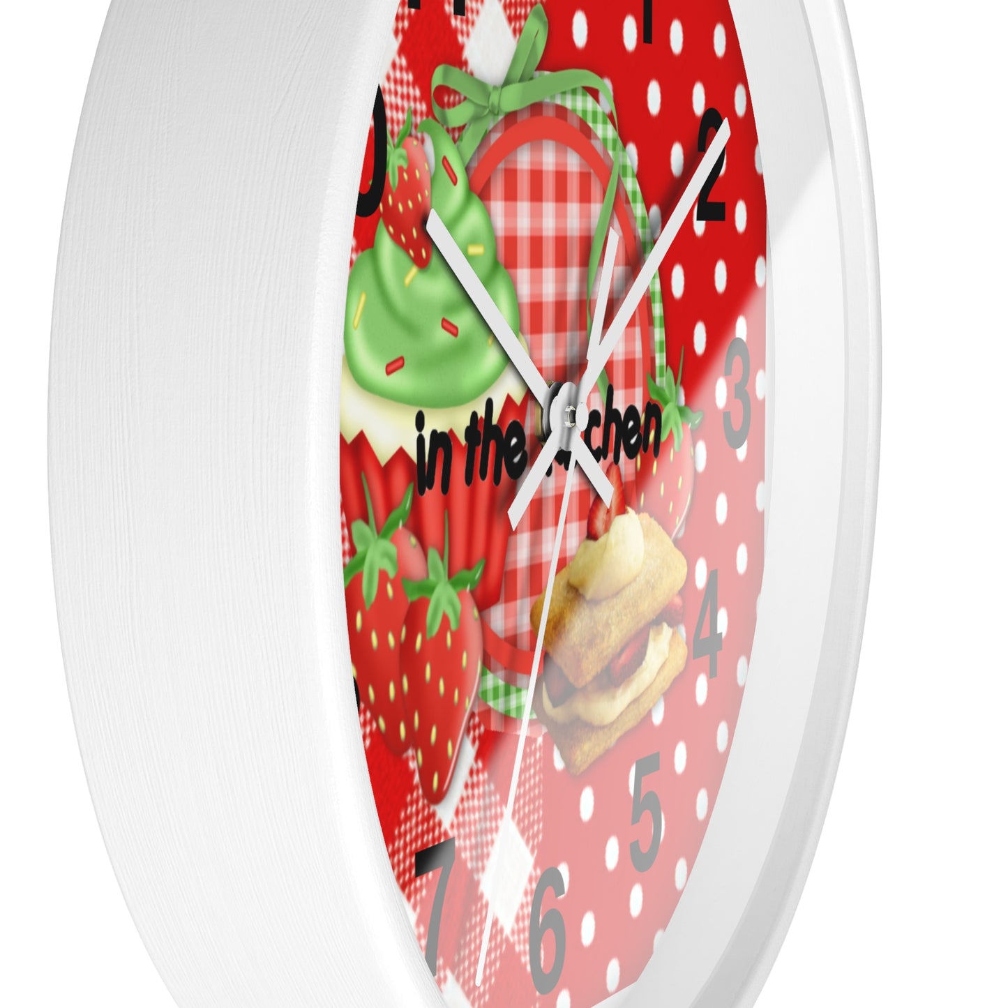 Kitchen wall clock, food