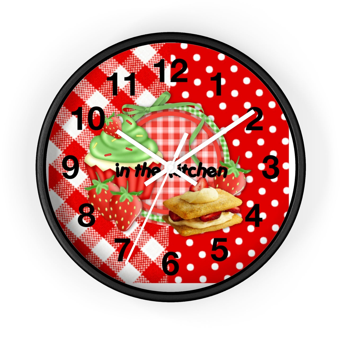 Kitchen wall clock, food