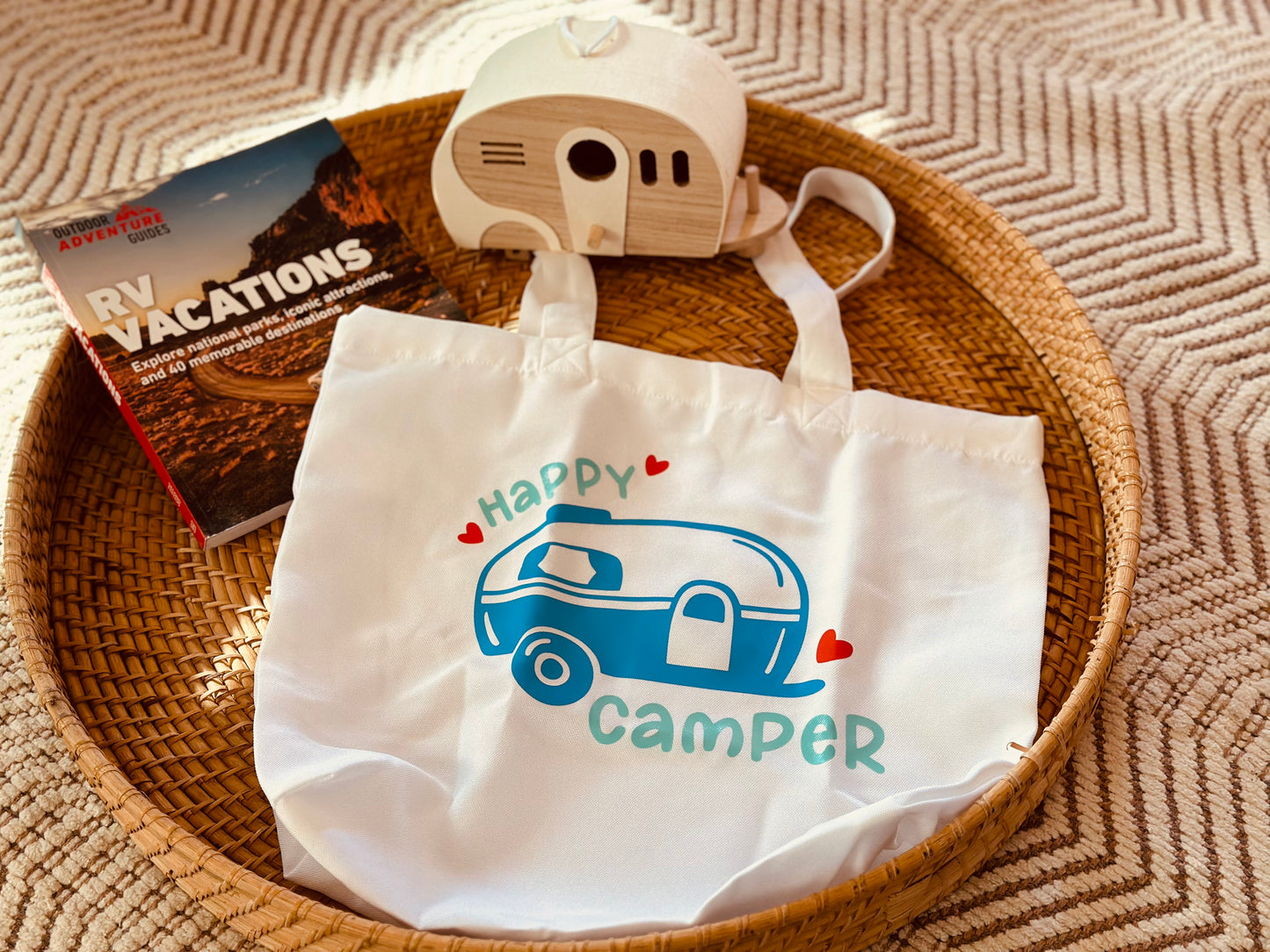 Happy camper tote bag
