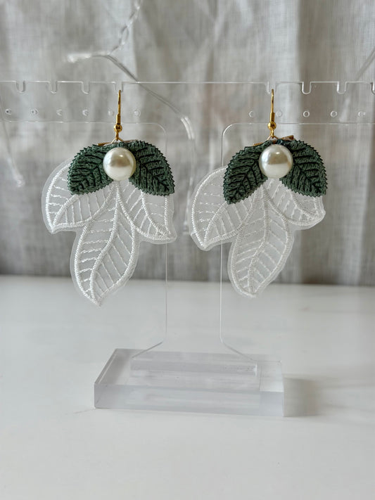 Delicate White Lace and Pearls