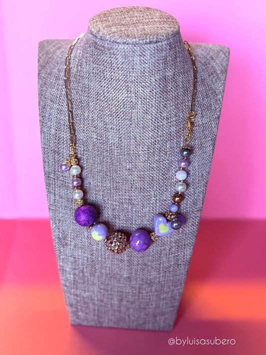 Lilac balls - necklace